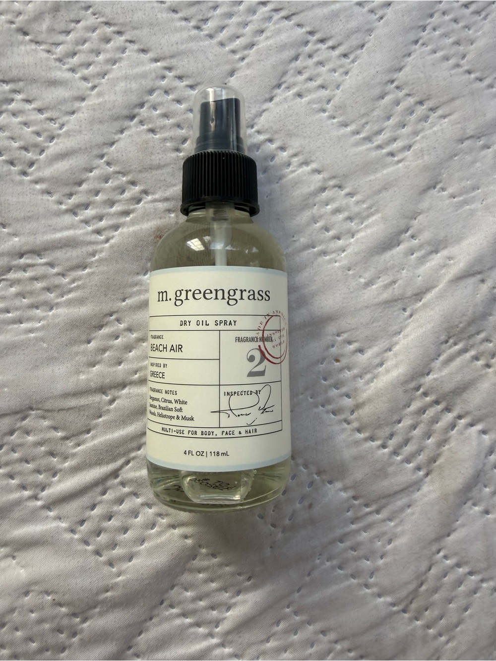 M. GREENGRASS - Beach Air Spray - Beach Air - 4 fl oz NEW